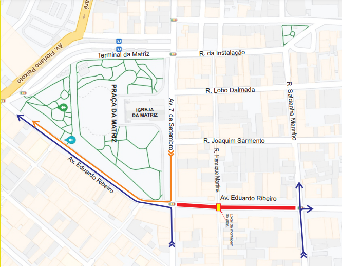 Veja qual trecho da avenida Eduardo Ribeiro será interditado no Corpus  Christi - Portal do Marcos Santos